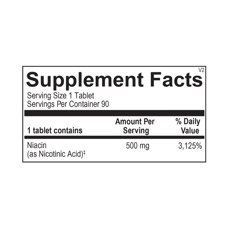 Time Release Niacin Supplement Facts