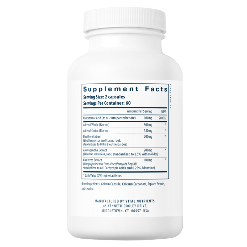 Adrenal Support Supplement Facts